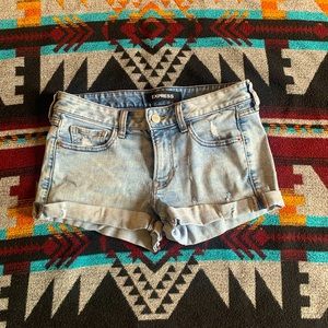 Express denim shorts